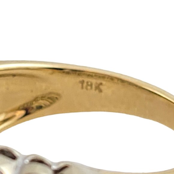 Vintage 18 Karat Yellow Gold Diamond Ring Size 5.25 #13926 - Picture 3 of 15
